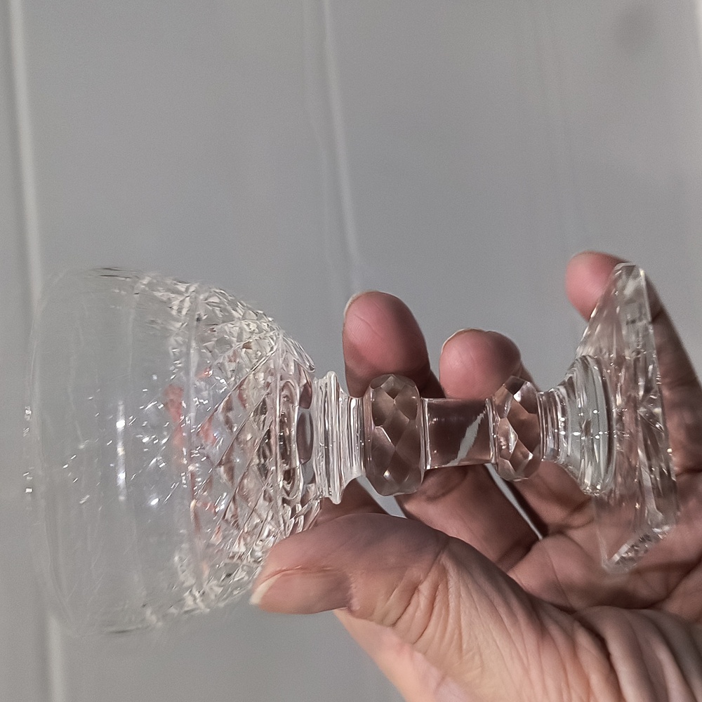 Vintage Hawkes, Foley, Heavy Cut Crystal liquor cocktail glass